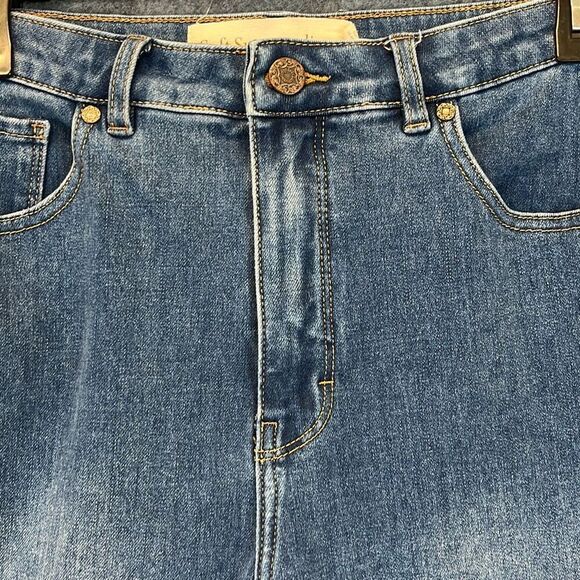 SOFT SURROUNDINGS Ultimate Denim Jeans Women's Sz 12 Blue High Rise Straight Leg - Picture 7 of 15